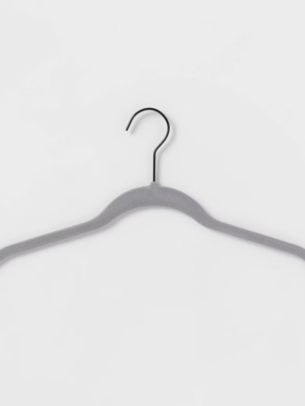 10ct Shirt Flocked Hangers - Gray - Brightroom™: Velvet Clothes Hangers